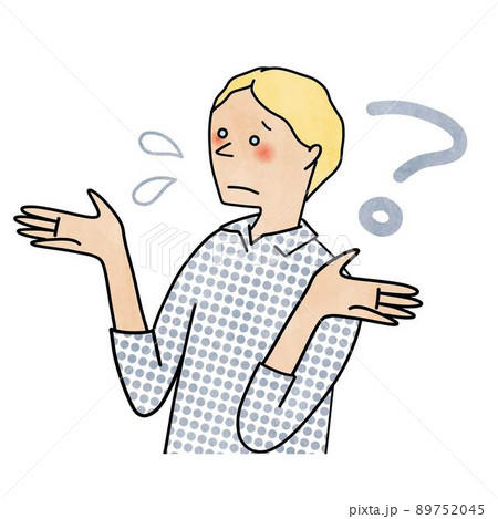 わからなくて悩む外国人男性 89752045