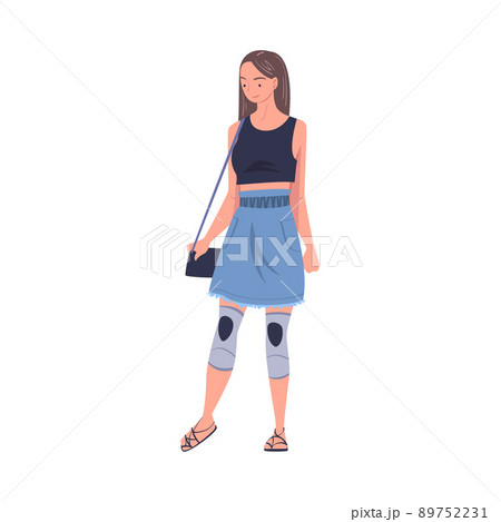 Smiling Woman Character with Robotic Body Part or Limb Prosthesis Restoring Normal Functioning Vector Illustration Smiling Woman Character with Robotic Body Part or Limb Prosthesis Restoring Normal Functioning Vector Illustration 89752231