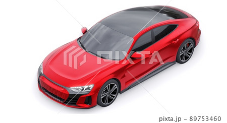 Premium electric sports sedan. Car isolated on white background. 3d rendering. 89753460