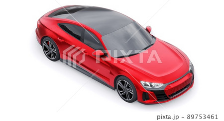 Premium electric sports sedan. Car isolated on white background. 3d rendering. 89753461