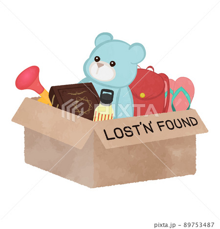 ロストアンドファウンドボックスのイラスト 01 ロストアンドファウンドボックスのイラスト 01 89753487