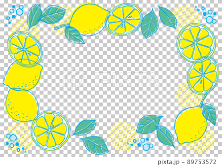 Hand-painted lemon frame 89753572