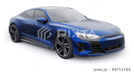 Premium electric sports sedan. Car isolated on white background. 3d rendering. Premium electric sports sedan. Car isolated on white background. 3d rendering. 89753589
