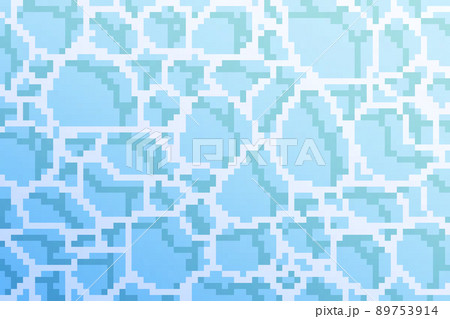 夏の爽やかな水面のイラスト 背景装飾 ドット絵のイラスト素材 