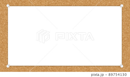 張り紙があるコルクボードのイラスト 89754130