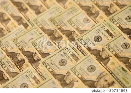 Big amount of old 20 dollar bills details on macro photography. Money earnings, payday or tax paying period Big amount of old 20 dollar bills details on macro photography. Money earnings, payday or tax paying period 89754693