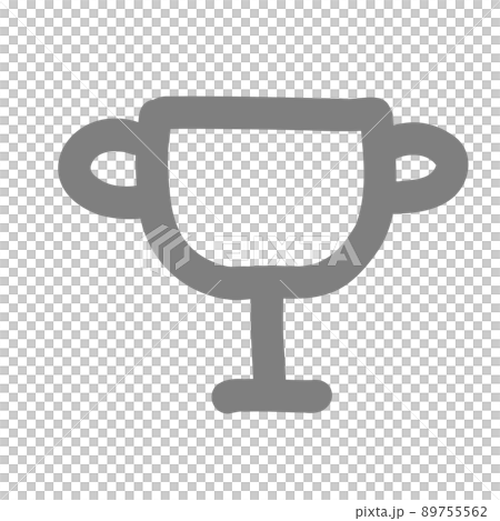 トロフィー　アイコン　ラフな手描き風 89755562