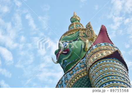 giant statue of pagoda at temple of dawn travel location in Thailand giant statue of pagoda at temple of dawn travel location in Thailand 89755568