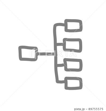 組織図 アイコン ラフな手描き風 組織図 アイコン ラフな手描き風 89755575
