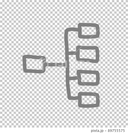 組織図 アイコン ラフな手描き風 組織図 アイコン ラフな手描き風 89755575