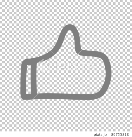 いいねのアイコン　ラフな手描き風 89755818
