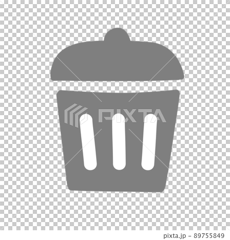 ゴミ箱のシンプルアイコン　ラフな手描き 89755849