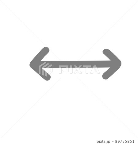 幅　両方向の矢印のアイコン　ラフな手描き 89755851