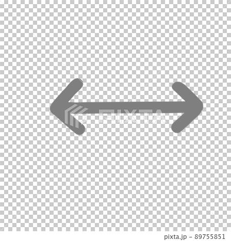 幅　両方向の矢印のアイコン　ラフな手描き 89755851