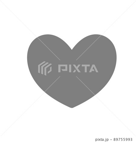 ハートのシンプルなアイコン 手描き風 ハートのシンプルなアイコン 手描き風 89755993