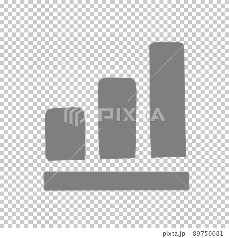 グラフのシンプルなアイコン　手描き風 89756081