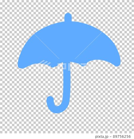 雨のアイコン　ラフな手書き風 89756256