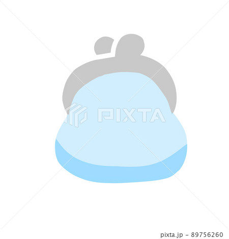 財布のアイコン ラフな手書き風 線なしのイラスト素材