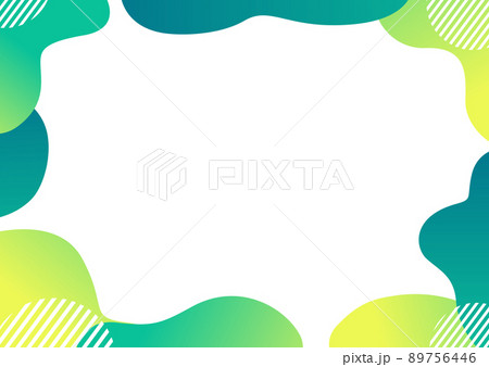 グリーンのウェーブの幾何学パターンの背景素材 グリーンのウェーブの幾何学パターンの背景素材 89756446