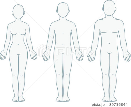 Male, female and unisex body chart 89756844