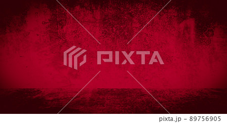 Old wall texture cement black red background abstract dark color design are light with white gradient background. 89756905