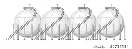 Illustration of natural gas storage facility. Industrial and business image. Illustration of natural gas storage facility. Industrial and business image. 89757554