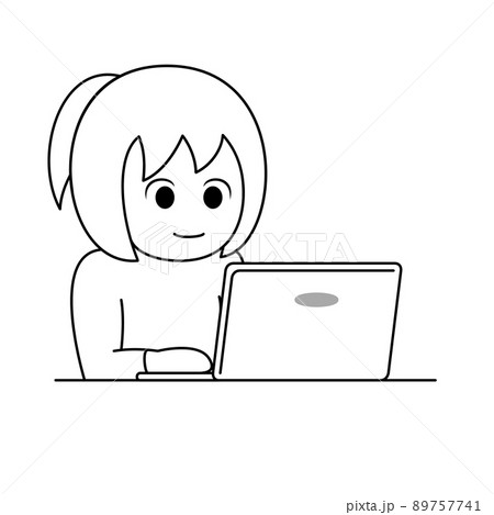 パソコンを操作している人のイラスト 89757741
