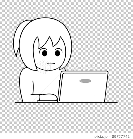 パソコンを操作している人のイラスト 89757741