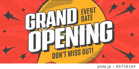 Grand opening background. Banner or background for opening ceremony vector illustration Grand opening background. Banner or background for opening ceremony vector illustration 89758164