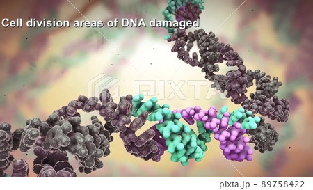 Dna disorder. Strand structure. Science chemistry and medical concept. 89758422