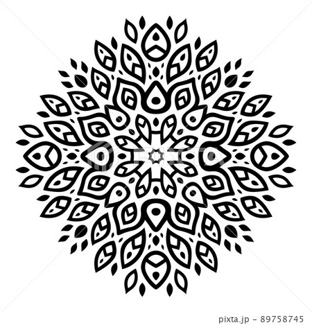 Clip art with black oriental tribal tattoo pattern 89758745