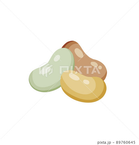 Bean grains. Different soya sprouts in flat style Bean grains. Different soya sprouts in flat style 89760645