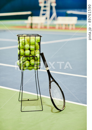 Ball Hopper at Tennis Court Ball Hopper at Tennis Court 89761590