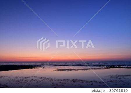 象潟の夕日 89761810
