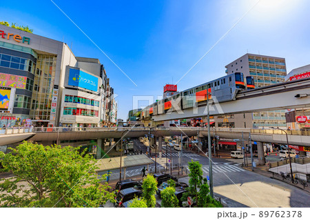 東京 立川市 立川駅南口の都市風景 多摩モノレール 東京 立川市 立川駅南口の都市風景 多摩モノレール 89762378