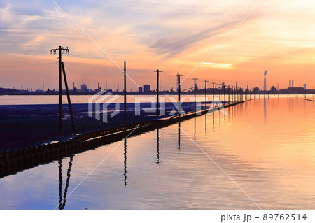 【千葉県】江川海岸の夕景 89762514
