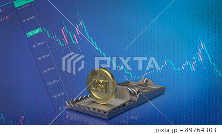 The ust coin on trap for business or...のイラスト素材 [89764303] - PIXTA