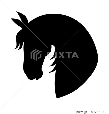Head horse icon 89766279