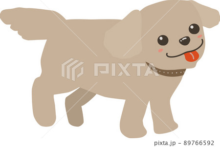 舌を出した笑顔の犬のイラスト 舌を出した笑顔の犬のイラスト 89766592