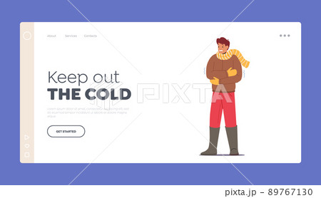 Low Minus Degrees Temperature Landing Page Template. Freezing Male Character Wear Warm Winter Clothes Low Minus Degrees Temperature Landing Page Template. Freezing Male Character Wear Warm Winter Clothes 89767130