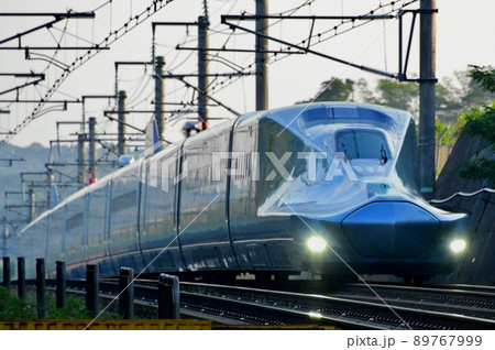E956系alfa X 東北新幹線 古川 仙台の写真素材
