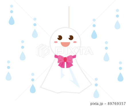 かわいいてるてる坊主 ベクターイラスト 梅雨 かわいいてるてる坊主 ベクターイラスト 梅雨 89769357