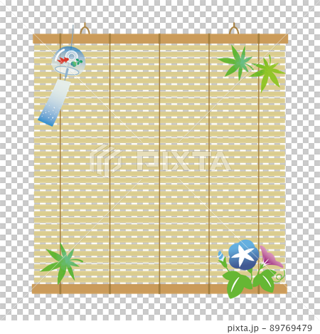 Sudare wind chime morning glory background 89769479