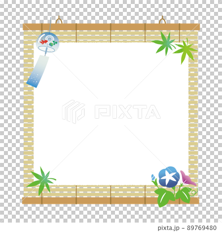 Sudare wind chime morning glory background 89769480
