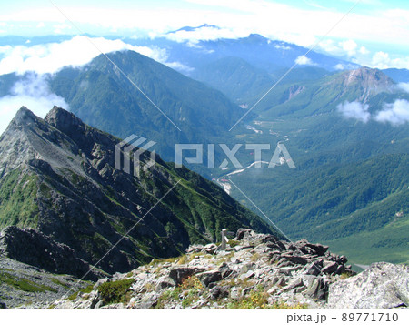 panoramaview from Mt. Maehotaka / 前穂高岳から上高地のパノラマ絶景 panoramaview from Mt. Maehotaka / 前穂高岳から上高地のパノラマ絶景 89771710