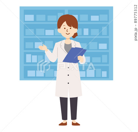 薬剤師の女性のイラスト 薬剤師の女性のイラスト 89775312