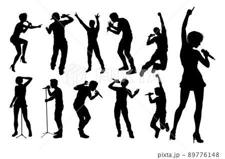 Singers Pop Country Rock Hiphop Star Silhouettes 89776148