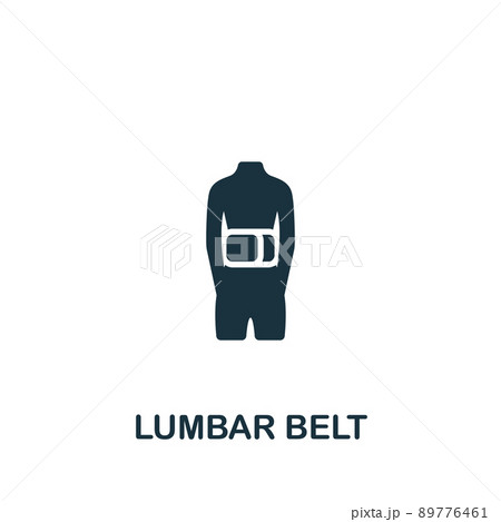 Lumbar Belt icon. Monochrome simple Fitness icon for templates, web design and infographics 89776461