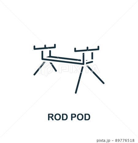 Rod Pod icon. Monochrome simple Fishing icon for templates, web design and infographics Rod Pod icon. Monochrome simple Fishing icon for templates, web design and infographics 89776518