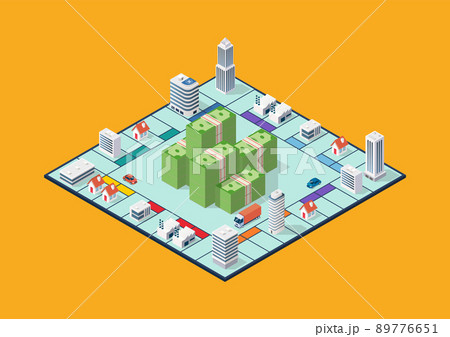 Isometric buildings on board game Isometric buildings on board game 89776651